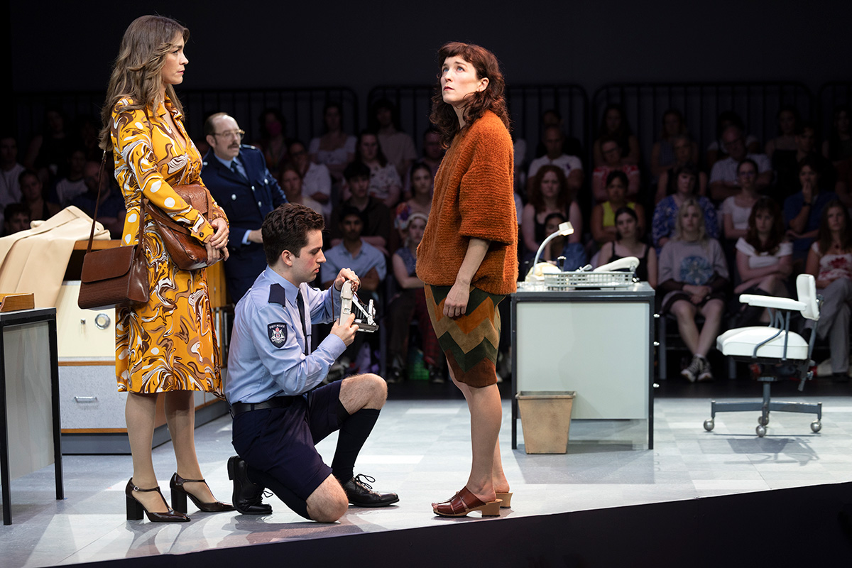 Jessica Clarke as Kate Steve Mouzakis as Simmonds William McKenna as Ross and Eloise Mignon as Fiona (photograph by Pia Johnson)