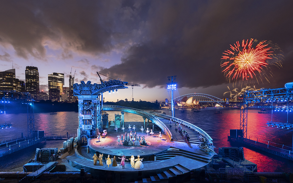 The Cast of The Phantom of the Opera in Handa Opera on Sydney Harbour’s 2022 production of <em>The Phantom of the Opera</em> (photograph by Hamilton Lund)