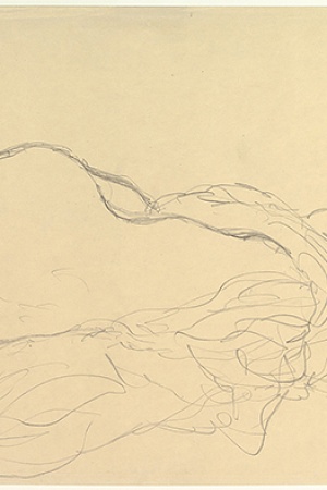 Gustav Klimt, (Austrian 1862–1918) Reclining Nude, ca. 1913 Graphite 14 7/8 x 22 1/2 in. (37.8 x 57.2 cm) The Metropolitan Museum of Art, Bequest of Scofield Thayer, 1982