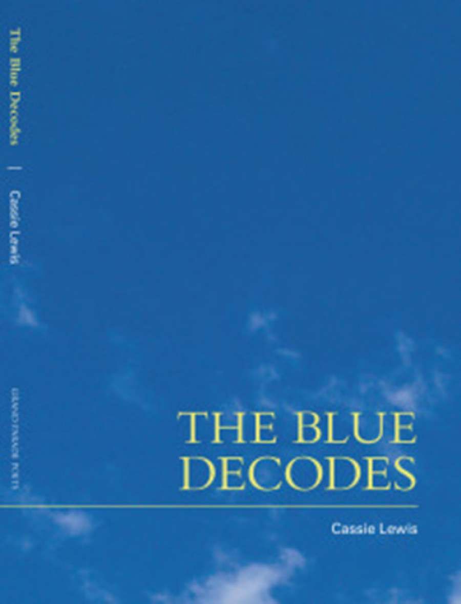 Joan Fleming reviews The Blue Decodes by Cassie Lewis and redactor by Eddie Paterson