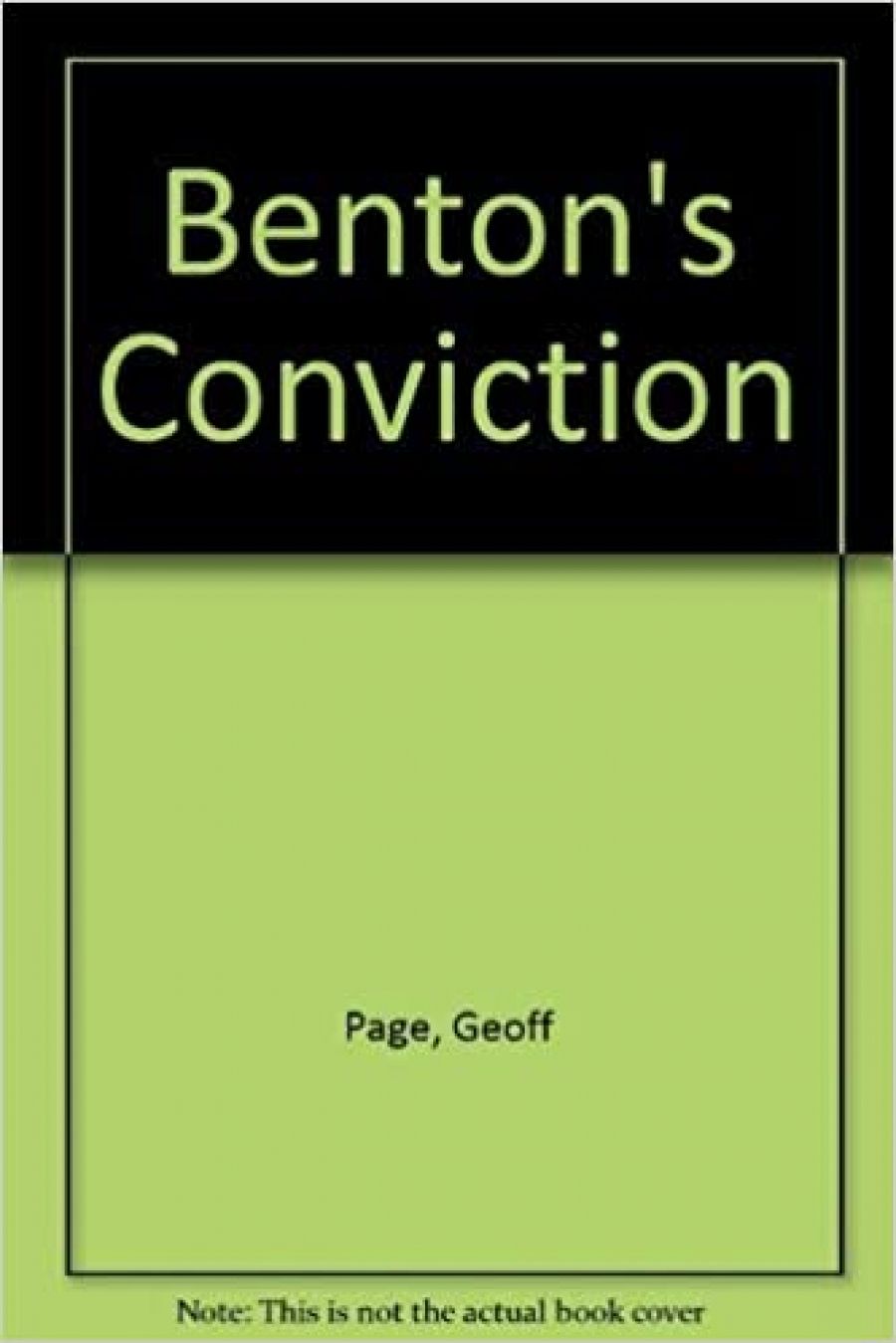 David Mathews reviews Benton’s Conviction by Geoff Page