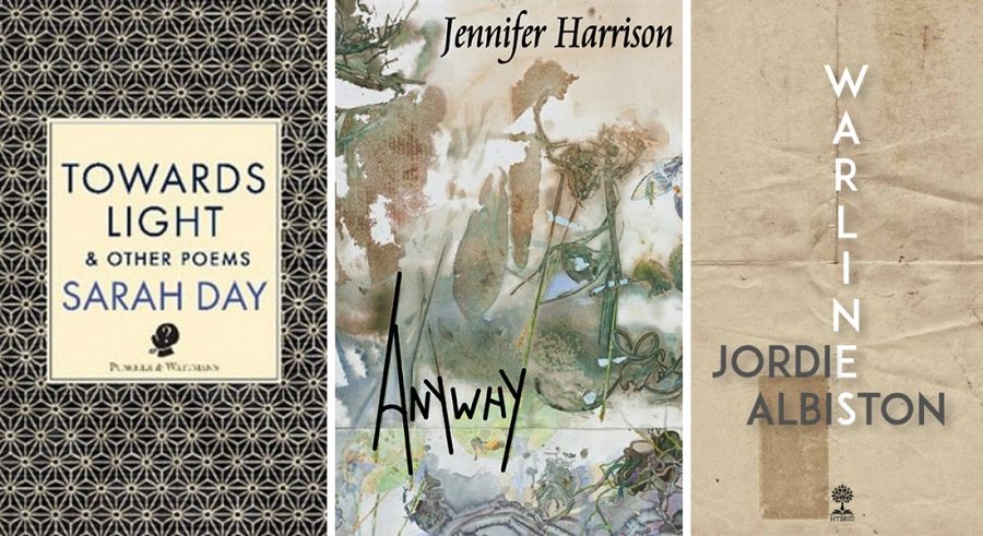 David McCooey reviews Towards Light & Other Poems by Sarah Day, Anywhy by Jennifer Harrison, and Warlines by Jordie Albiston