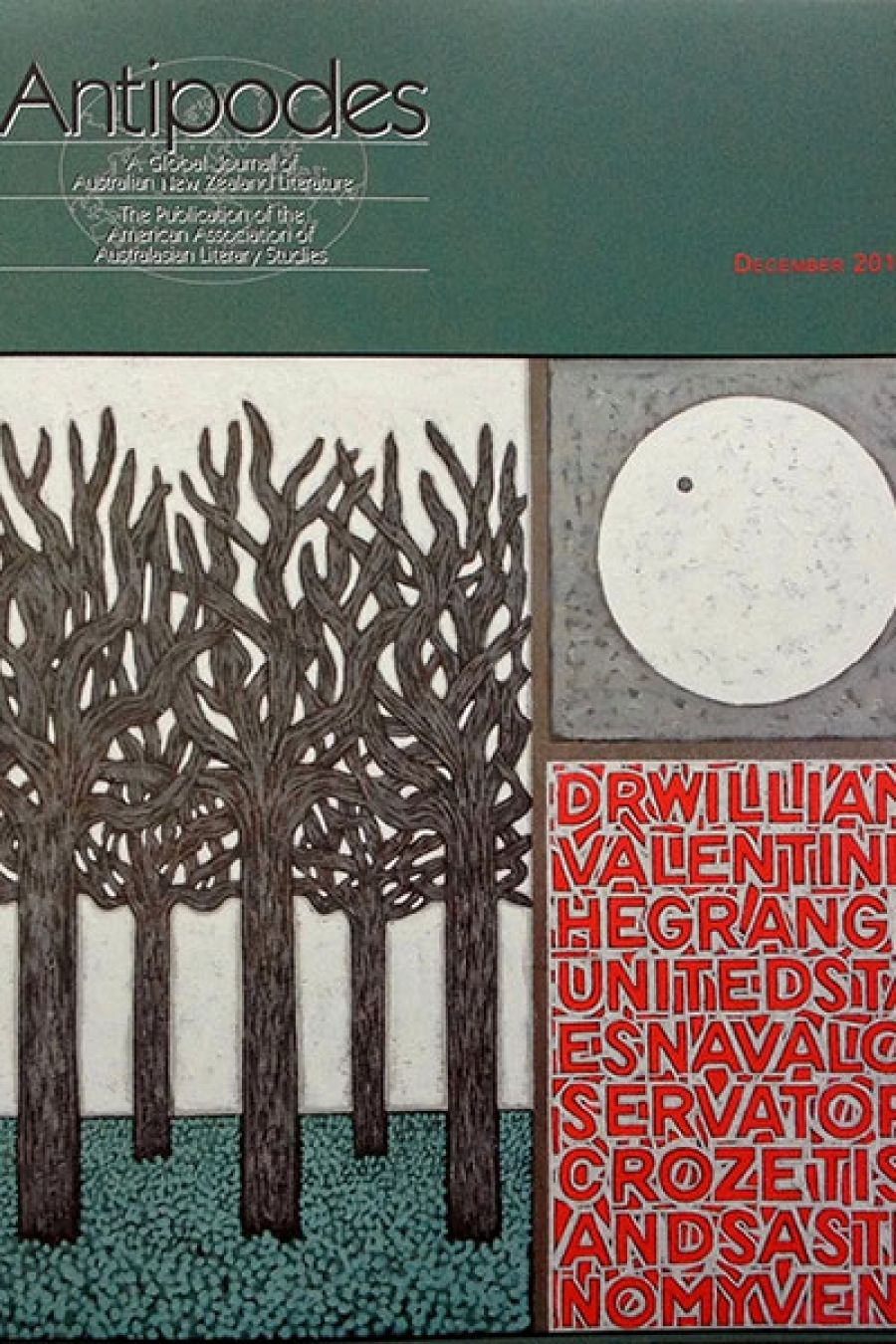 Cassandra Atherton reviews Antipodes: A Global Journal of Australian/New Zealand Literature, Vol. 26, No. 2 edited by Nicholas Birns
