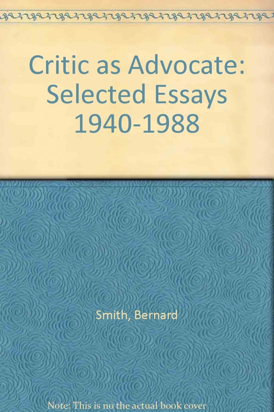 Heather Johnson reviews The Critic as Advocate: Selected essays 1941–1988 by Bernard Smith