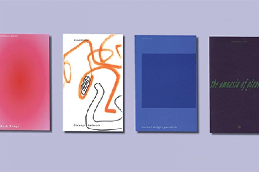 Ender Başkan reviews Bath Songs by Lia Dewey Morgan, Strange Animals by Bridget Gilmartin, eternal delight paralysis by Daniel Ward, and Can we rest tonight in the amnesia of pleasure by Shannon May Powell